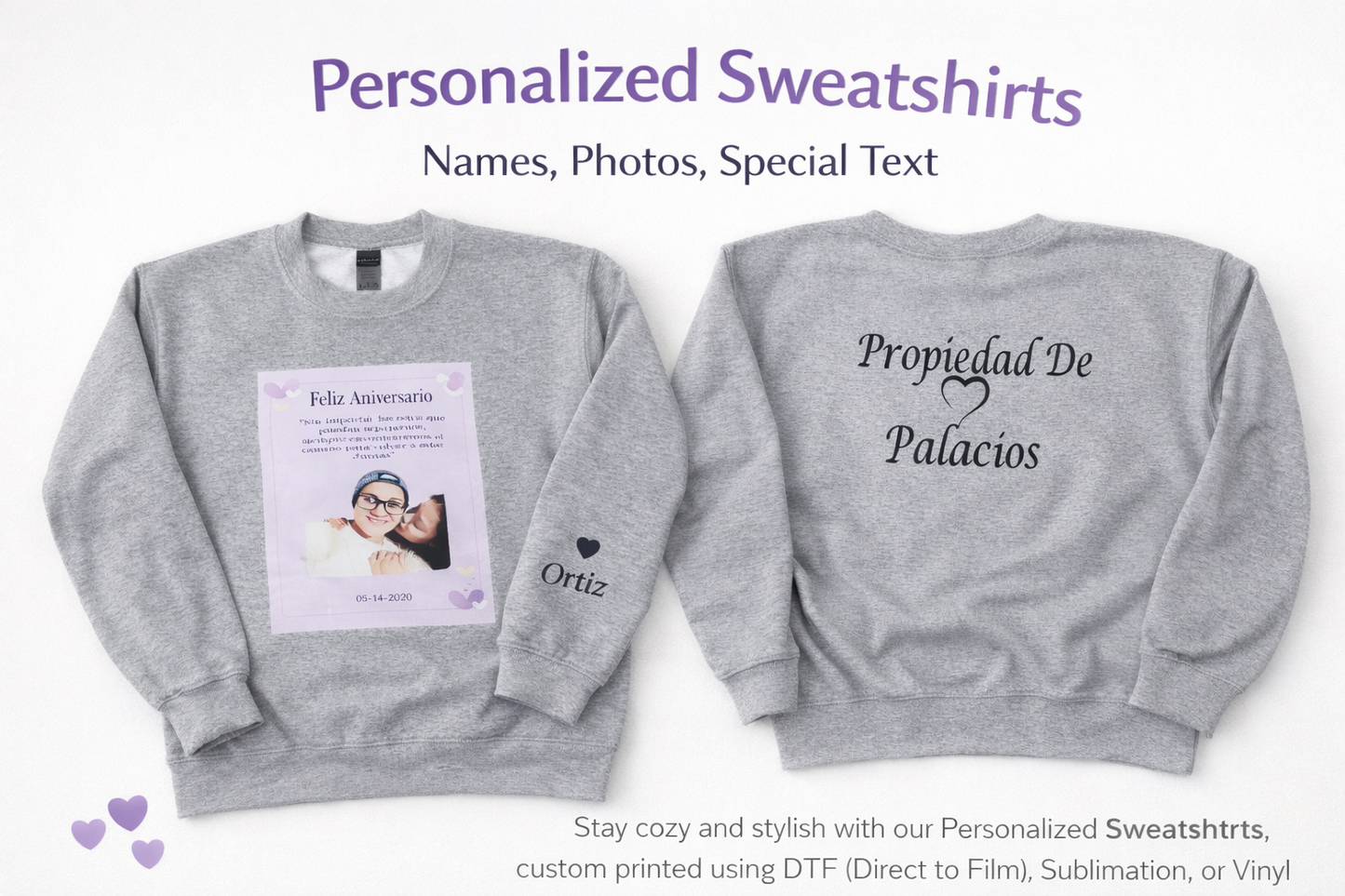 Personalized Sweaters / Suéteres personalizados