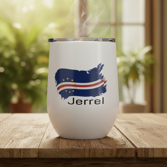 Personalized Stainless Steel Wine/Mug Tumbler - Vaso/taza de vino de acero inoxidable personalizado