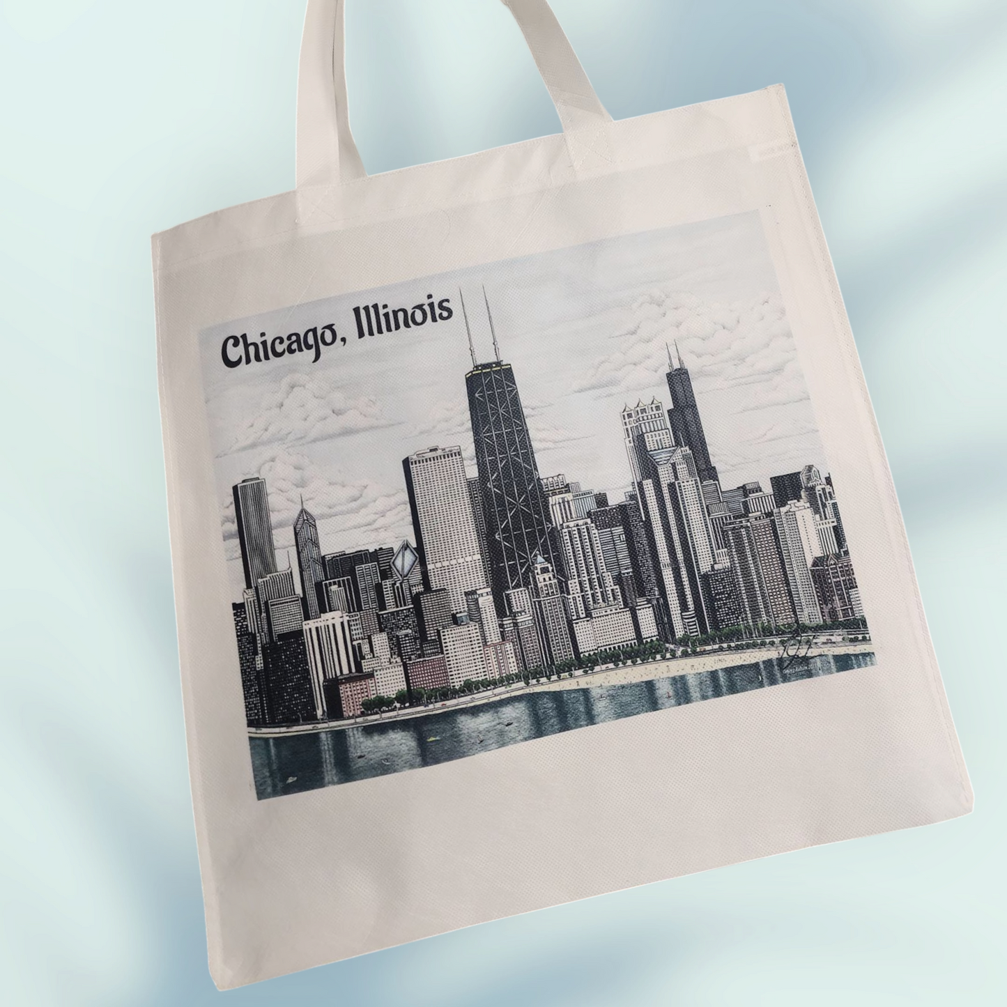 Personalized Tote bag / Windy City Skyline Souvenir bag