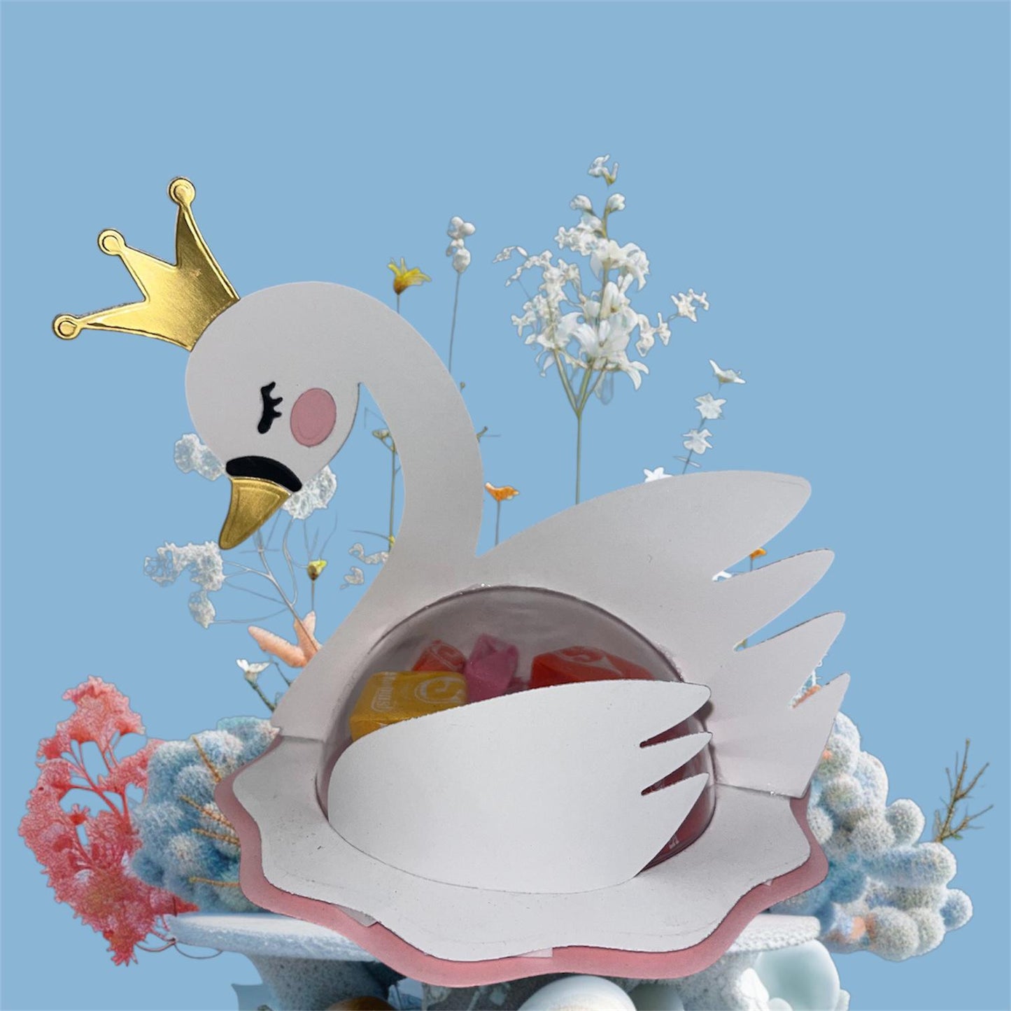 Lovely Swan Candy Dome (Candy Included)