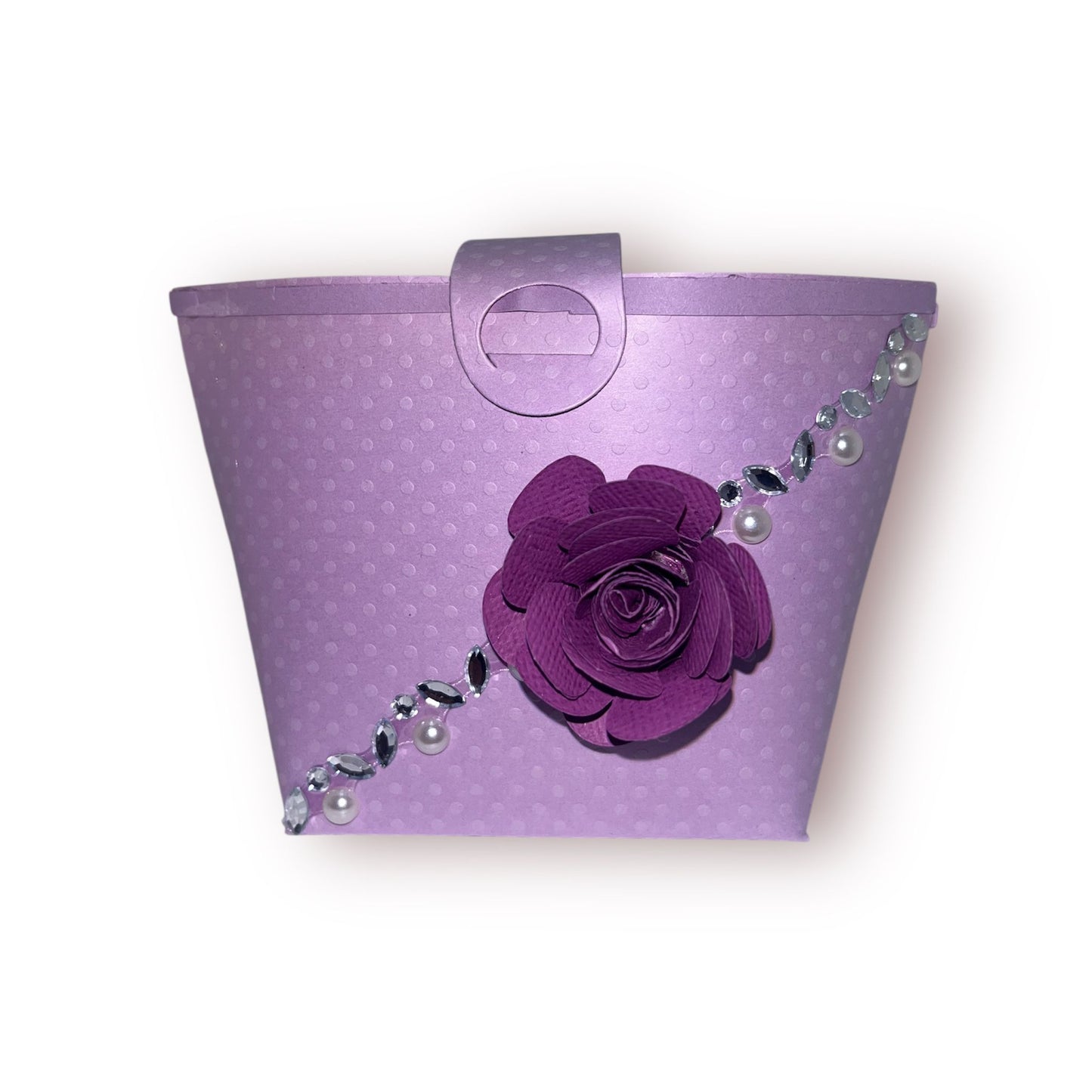 Lovely Purple Rose Purse Party Favor Box