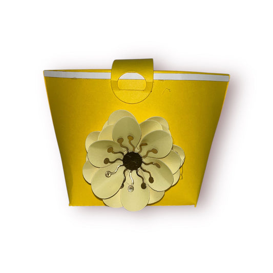 Yellow Flower Purse Party Favor Box